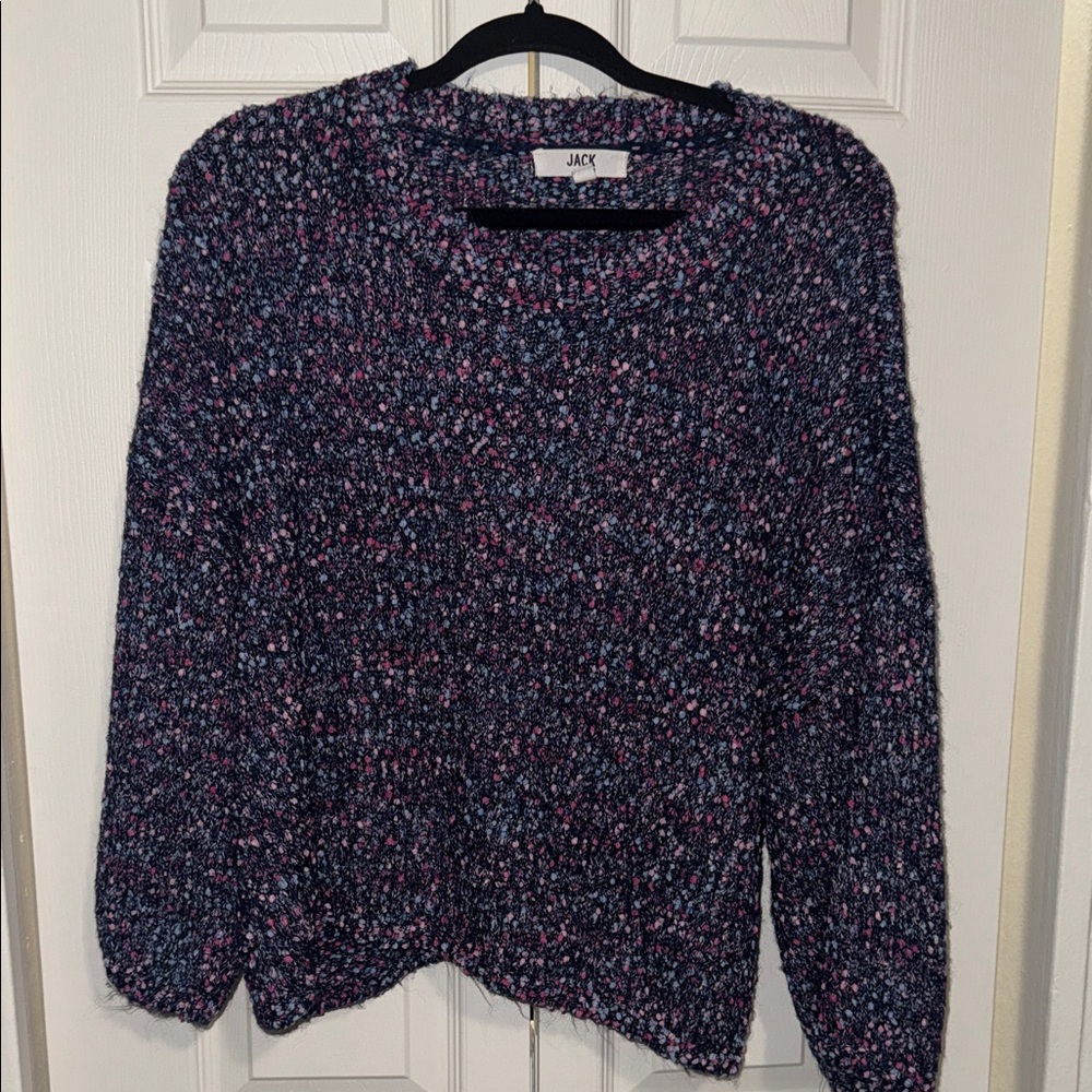 Jack by BB Dakota Women's Blue and Pink Knit Sweater